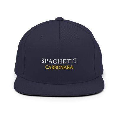 Spaghetti Carbonara Snapback - Navy - - Just Another Cap Store