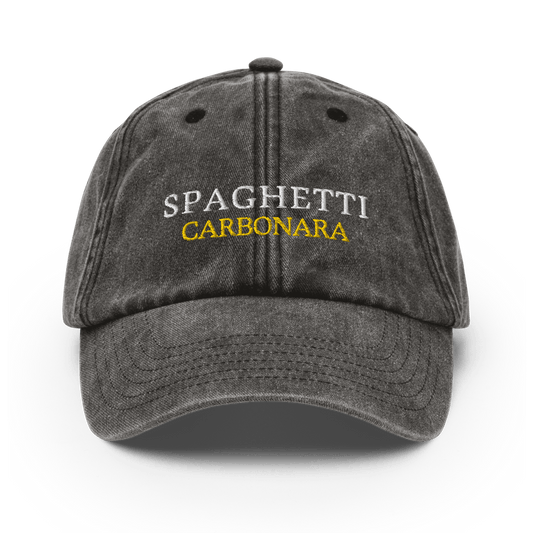 Spaghetti Carbonara Vintage Hat - Vintage Black - - Just Another Cap Store