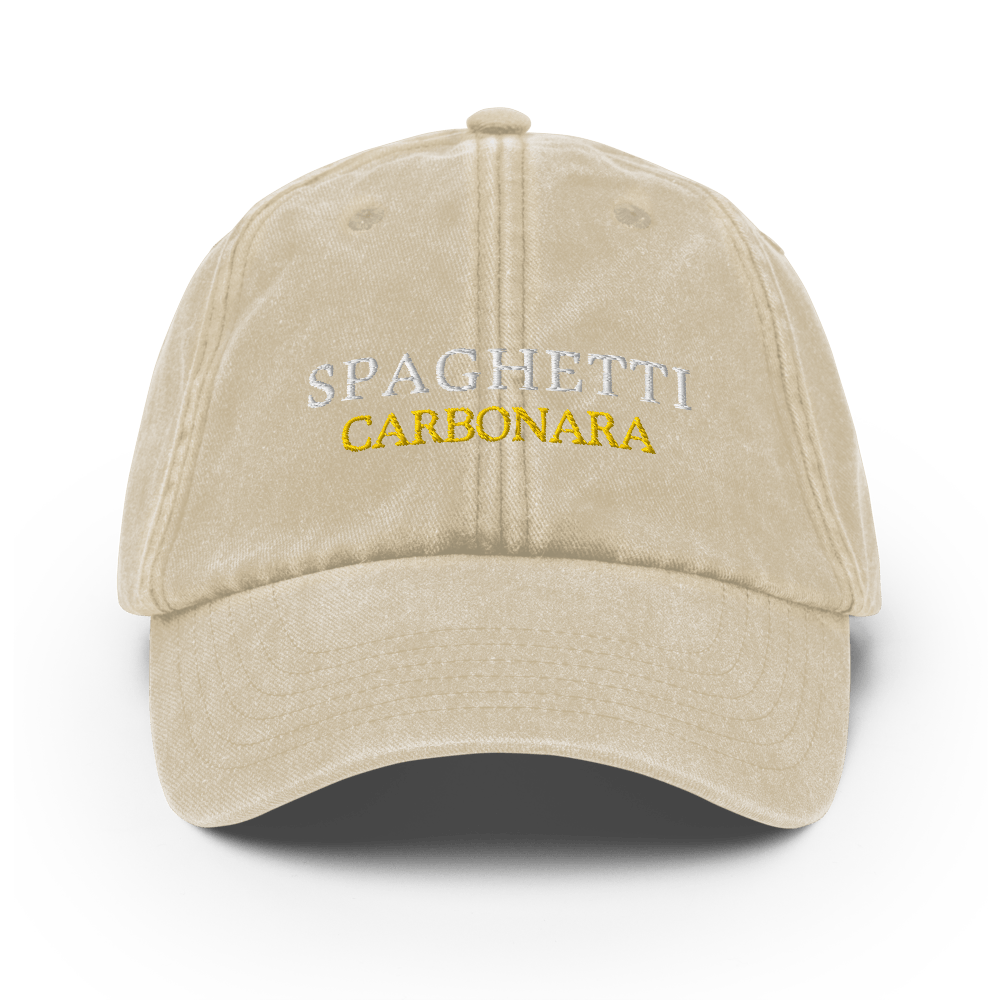Spaghetti Carbonara Vintage Hat - Vintage Stone - - Just Another Cap Store