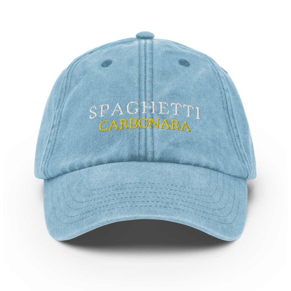 Spaghetti Carbonara Vintage Hat - Vintage Light Denim - - Just Another Cap Store