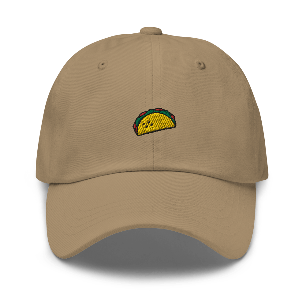 Taco Icon Dad Hat - Khaki - - Just Another Cap Store