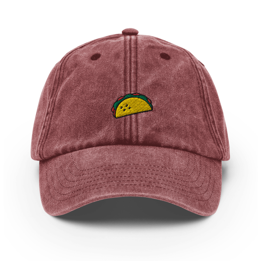 Taco Icon Vintage Hat - Vintage Red - - Just Another Cap Store