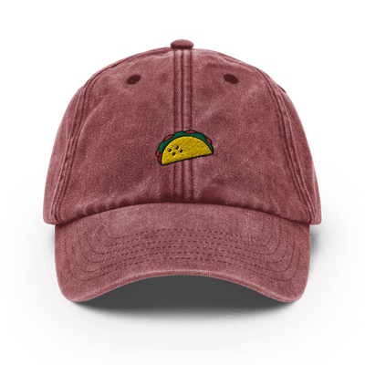 Taco Icon Vintage Hat - Vintage Red - - Just Another Cap Store