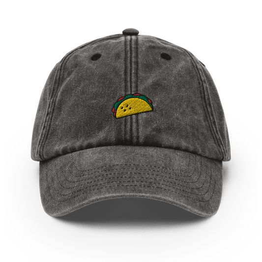 Taco Icon Vintage Hat - Vintage Black - - Just Another Cap Store