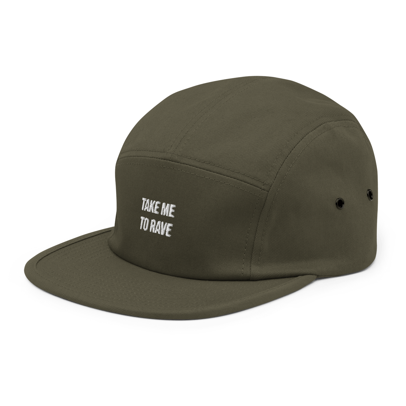 Take me to rave Five Panel Cap - Olive - - Just Another Cap Store