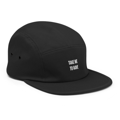 Take me to rave Five Panel Cap - Black - - Just Another Cap Store