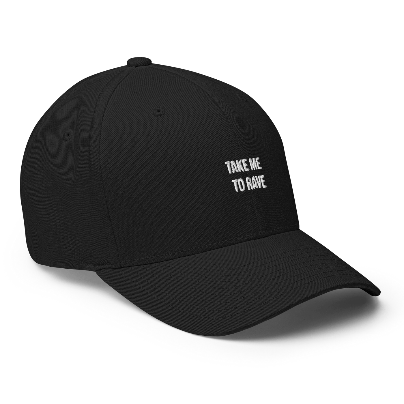 Take me to rave Flexfit Cap - Black - S/M - Just Another Cap Store