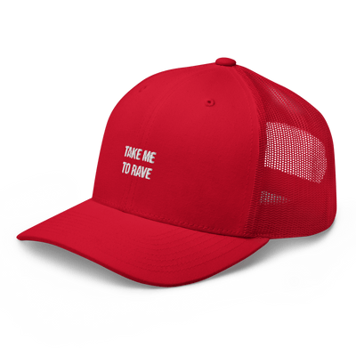 Take me to rave Trucker Cap - Red - - Just Another Cap Store