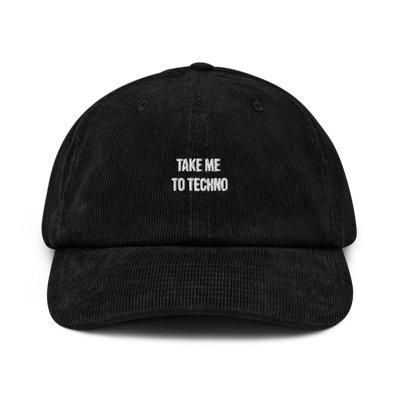 Take me to techno Corduroy hat - Black - - Just Another Cap Store