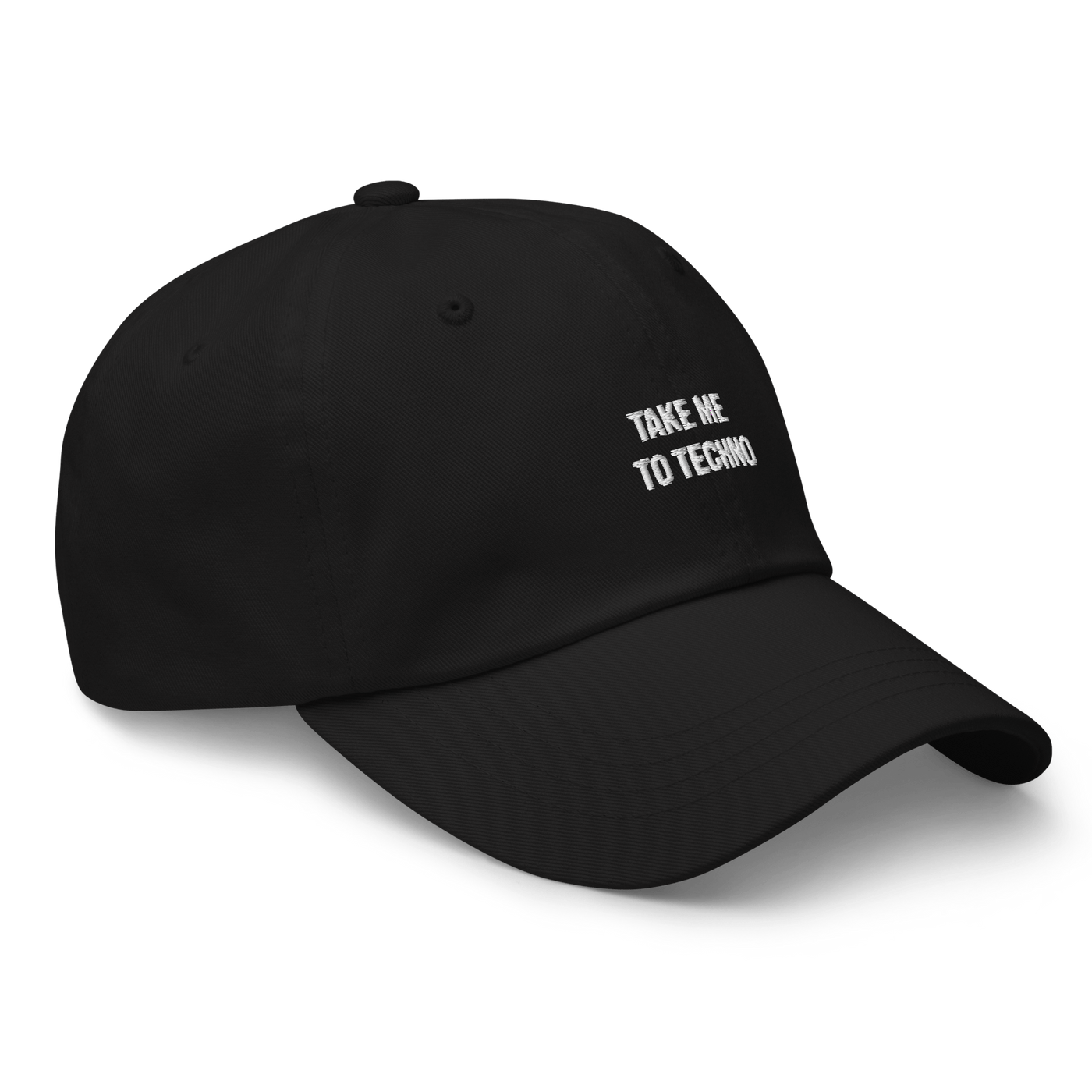 Take me to techno Dad Hat - Black - - Just Another Cap Store