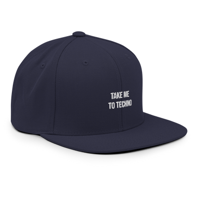Take me to techno Snapback - Navy - - Just Another Cap Store