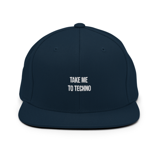 Take me to techno Snapback - Black - - Just Another Cap Store