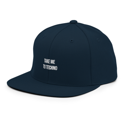 Take me to techno Snapback - Dark Navy - - Just Another Cap Store