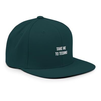 Take me to techno Snapback - Spruce - - Just Another Cap Store