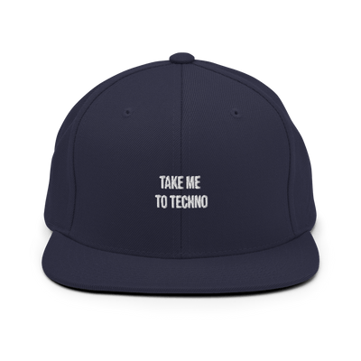 Take me to techno Snapback - Maroon - - Just Another Cap Store