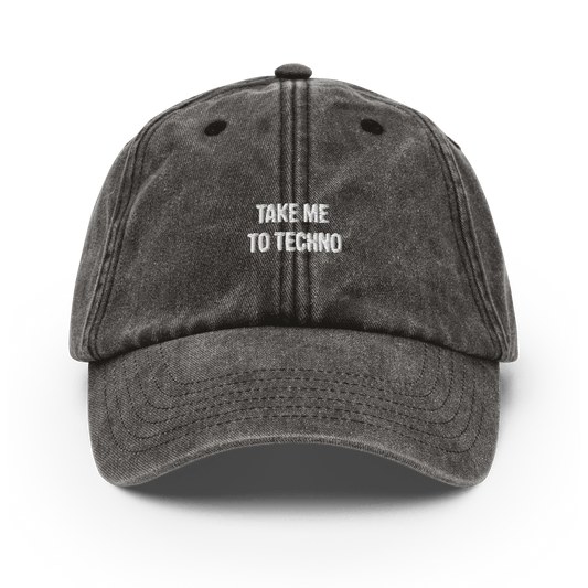 Take me to techno Vintage Hat - Vintage Red - - Just Another Cap Store