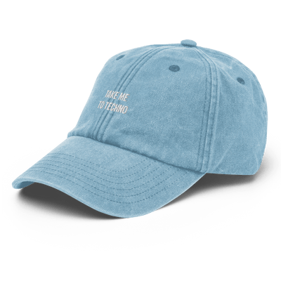 Take me to techno Vintage Hat - Vintage Light Denim - - Just Another Cap Store