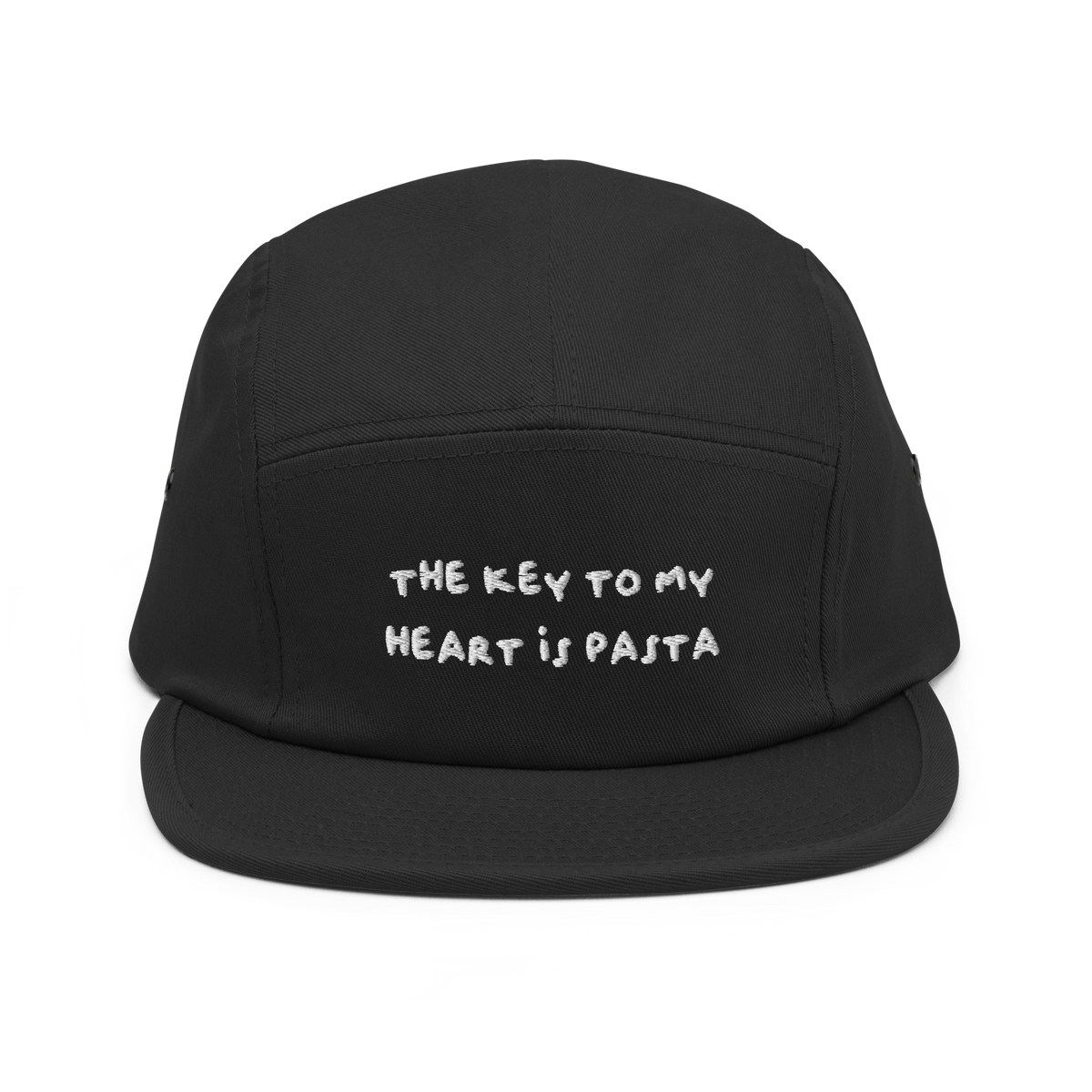 The key to my heart is Pasta Five Panel Cap