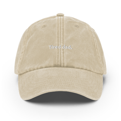 Tired dad Vintage Hat - Vintage Stone - - Just Another Cap Store