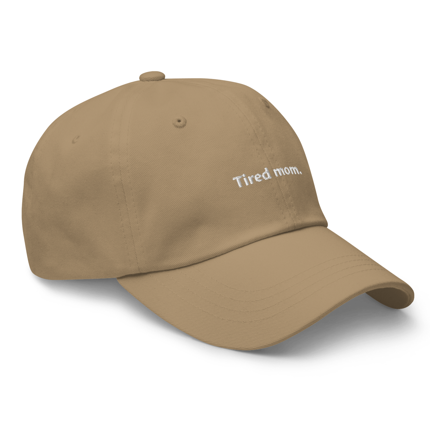 Tired mom Dad hat - Khaki - - Just Another Cap Store