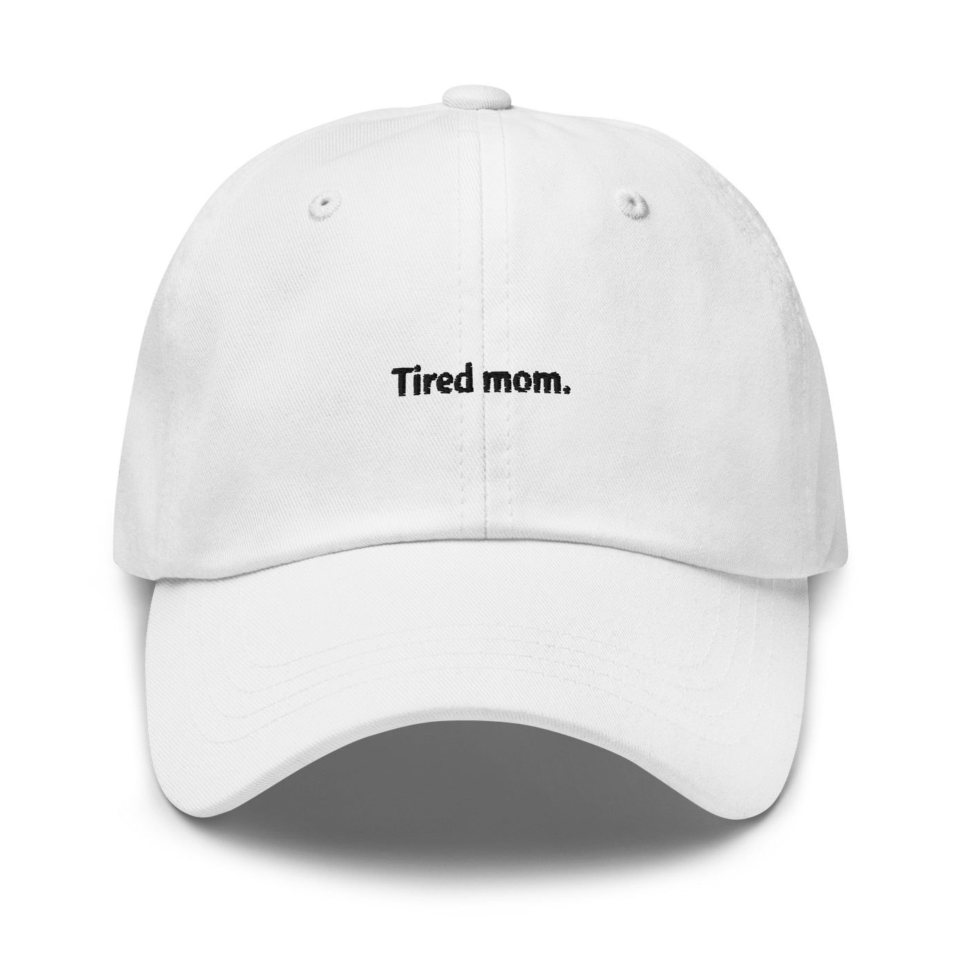 Tired mom Dad hat - White - - Just Another Cap Store