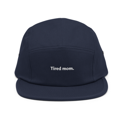 Tired Mom Five Panel Hat - Navy - - Just Another Cap Store