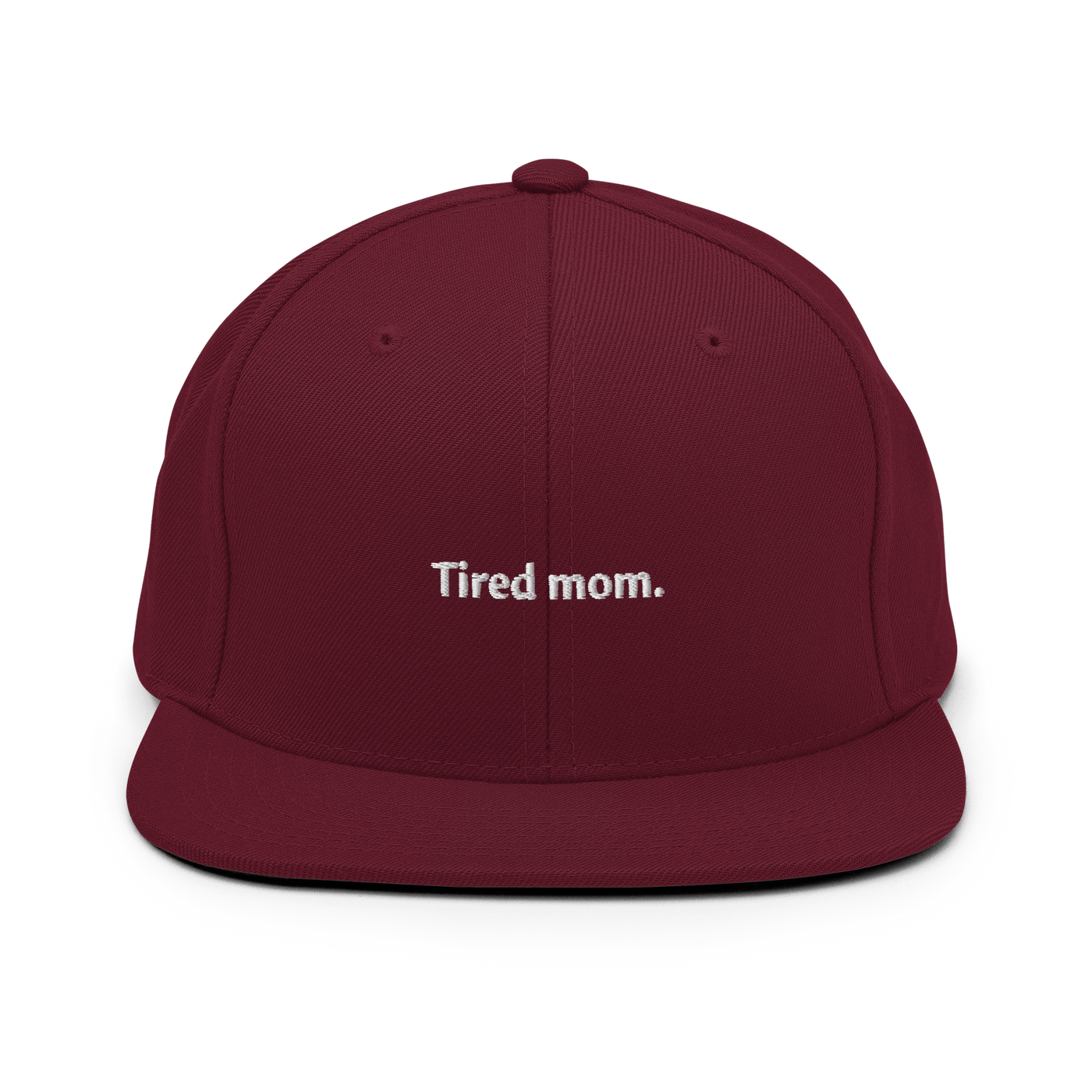 Tired Mom Snapback - Maroon - - Just Another Cap Store