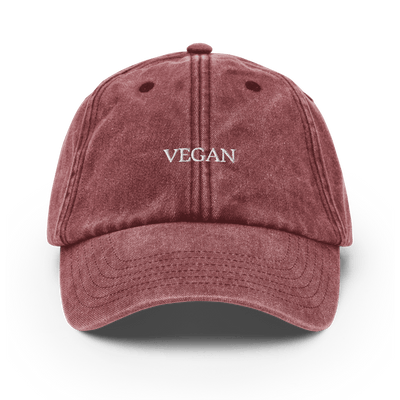 Vegan Vintage Hat - Vintage Red - - Just Another Cap Store