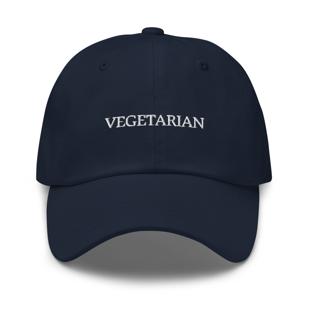 Vegetarian - Dad hat - Navy - - Just Another Cap Store