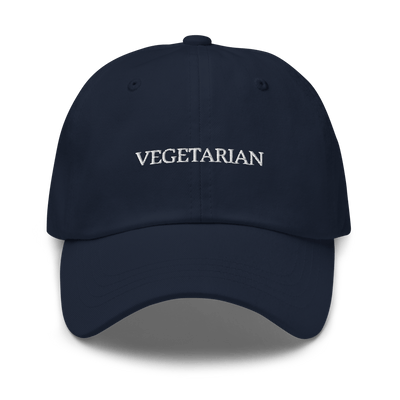 Vegetarian - Dad hat - Navy - - Just Another Cap Store