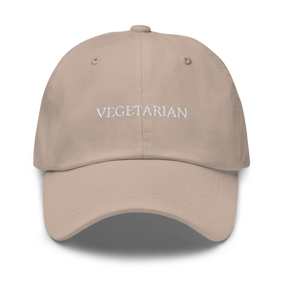 Vegetarian - Dad hat - Stone - - Just Another Cap Store