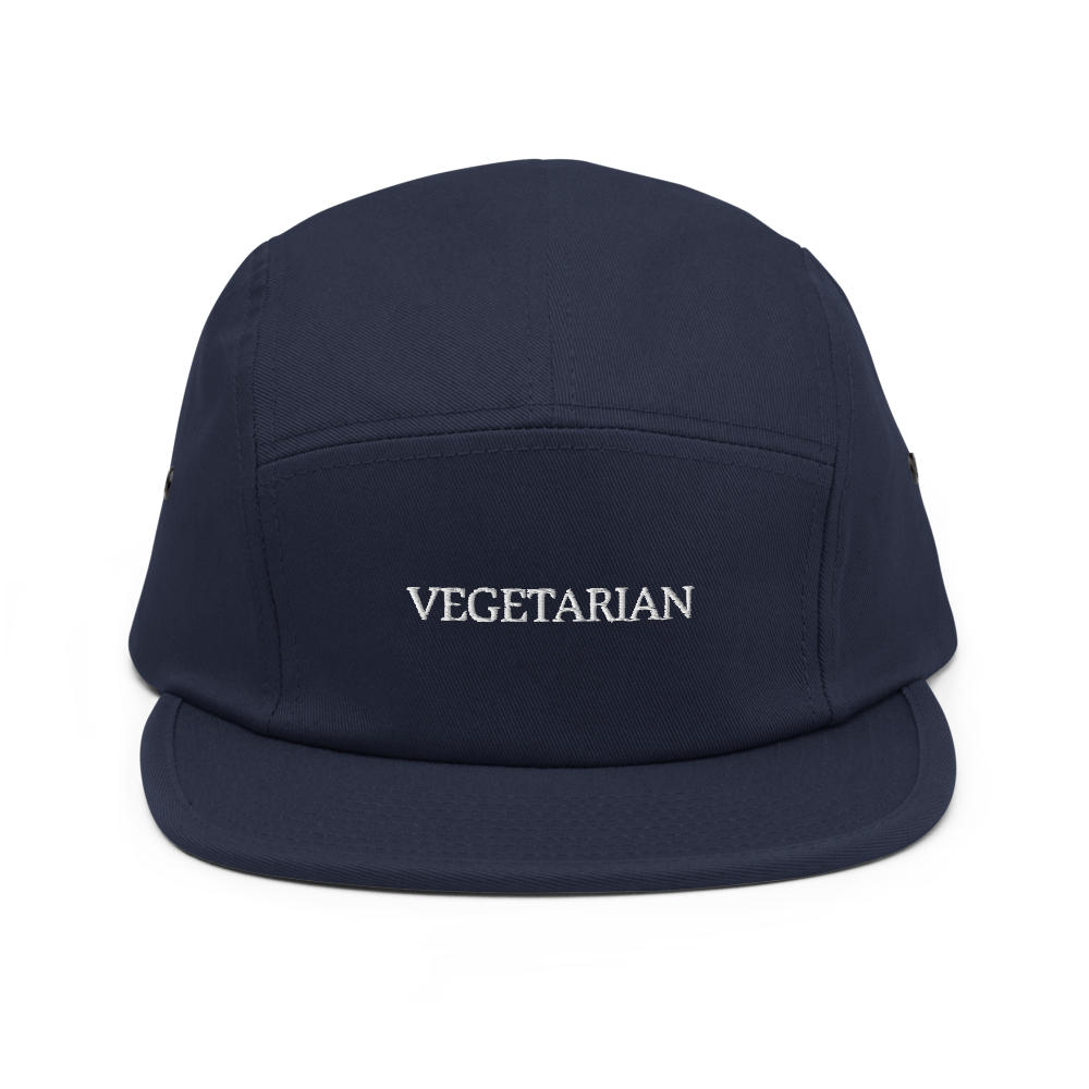 Vegetarian Five Panel Hat - Navy - - Just Another Cap Store