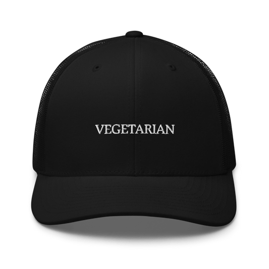 Vegetarian - Trucker Cap - Black - - Just Another Cap Store