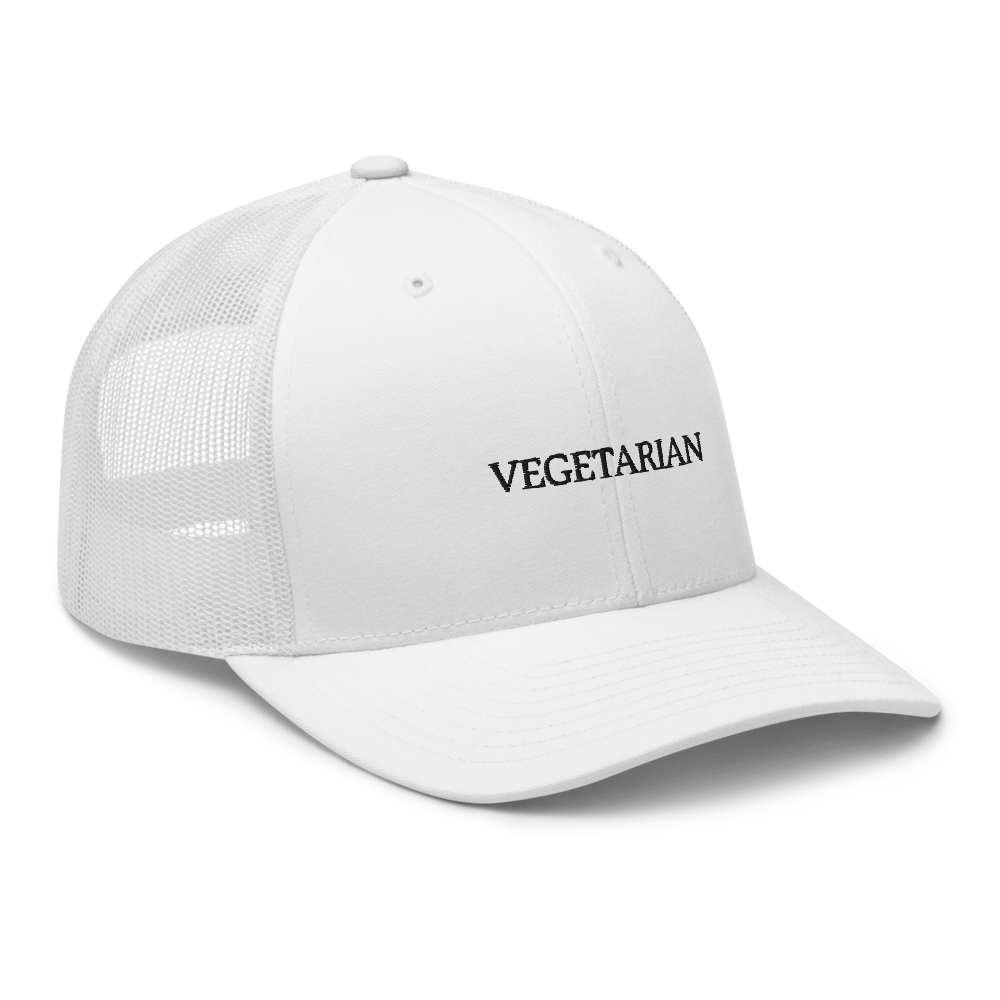 Vegetarian - Trucker Cap - White - - Just Another Cap Store