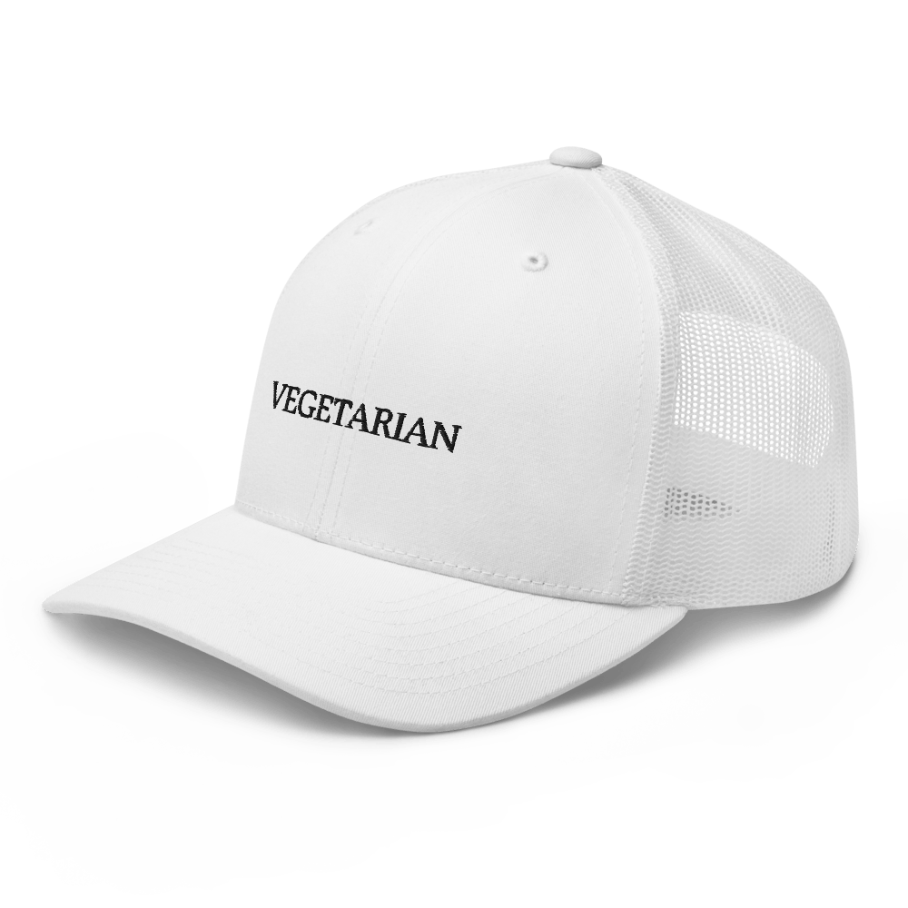 Vegetarian - Trucker Cap - White - - Just Another Cap Store
