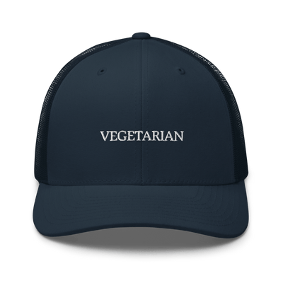 Vegetarian - Trucker Cap - Navy - - Just Another Cap Store