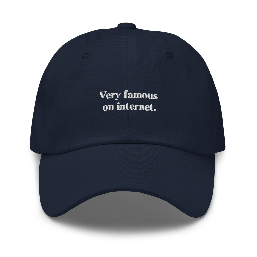 Very famous on internet Dad hat - Navy - - Just Another Cap Store