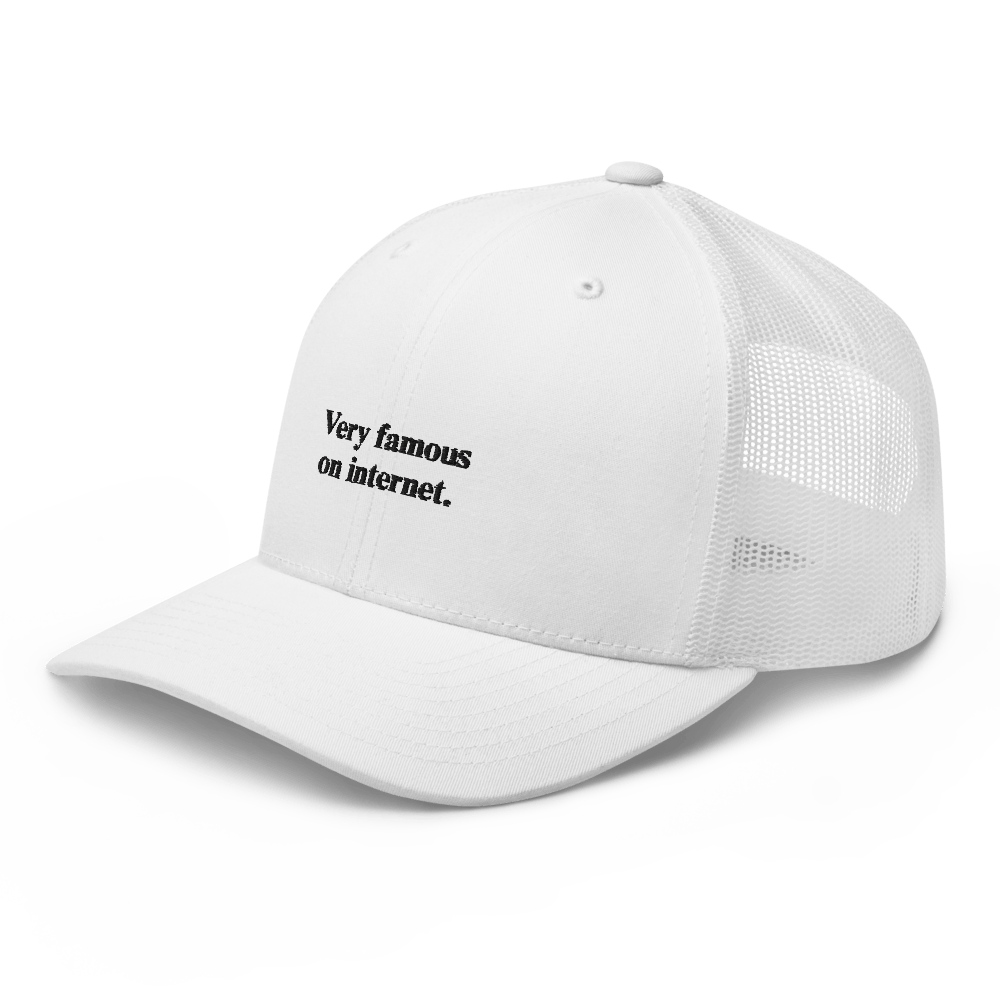 Very famous on internet Trucker Cap - White - - Just Another Cap Store