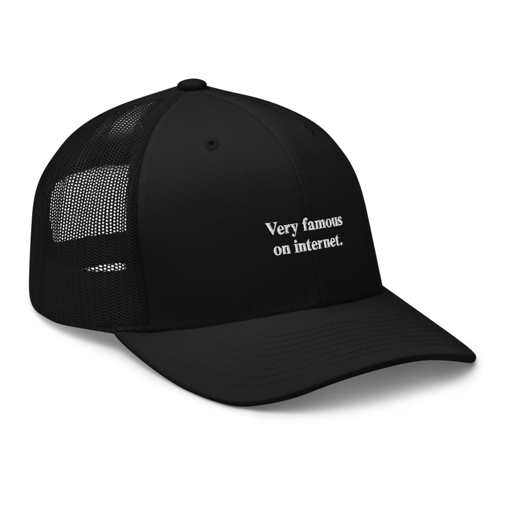 Very famous on internet Trucker Cap - Black - - Just Another Cap Store