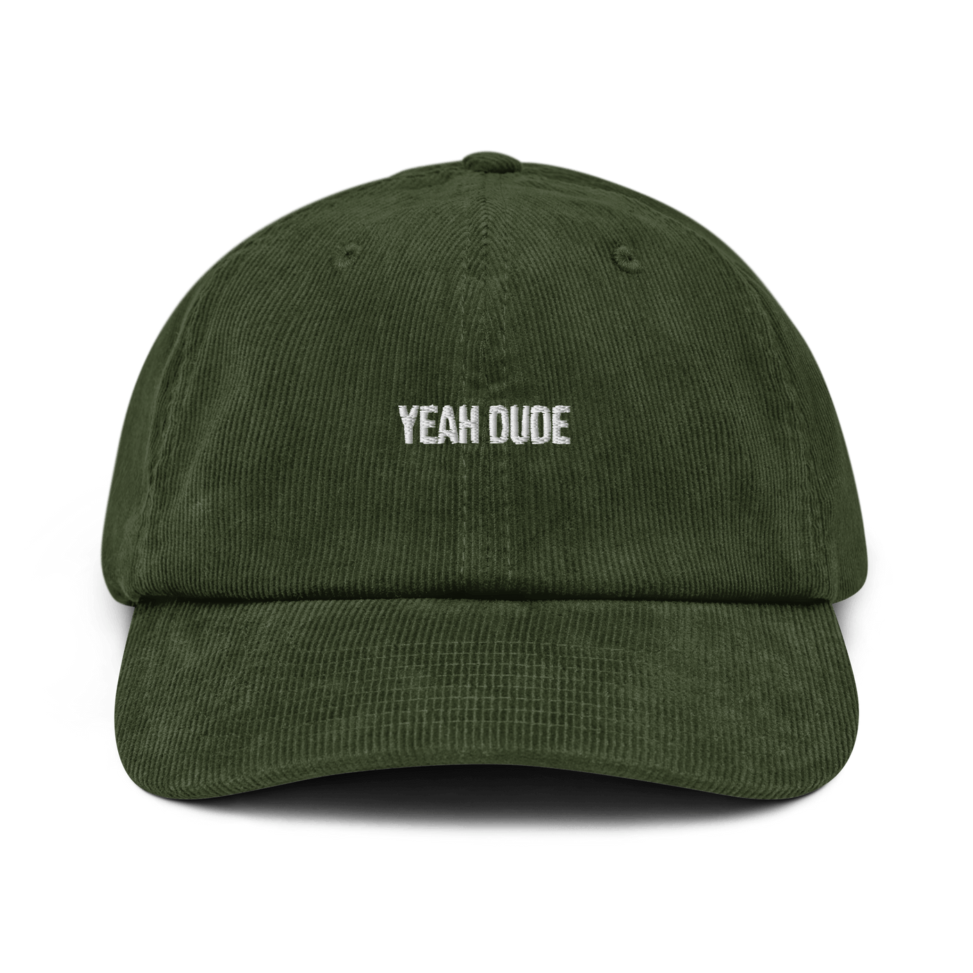 YEAH DUDE Corduroy hat - Dark Olive - - Just Another Cap Store