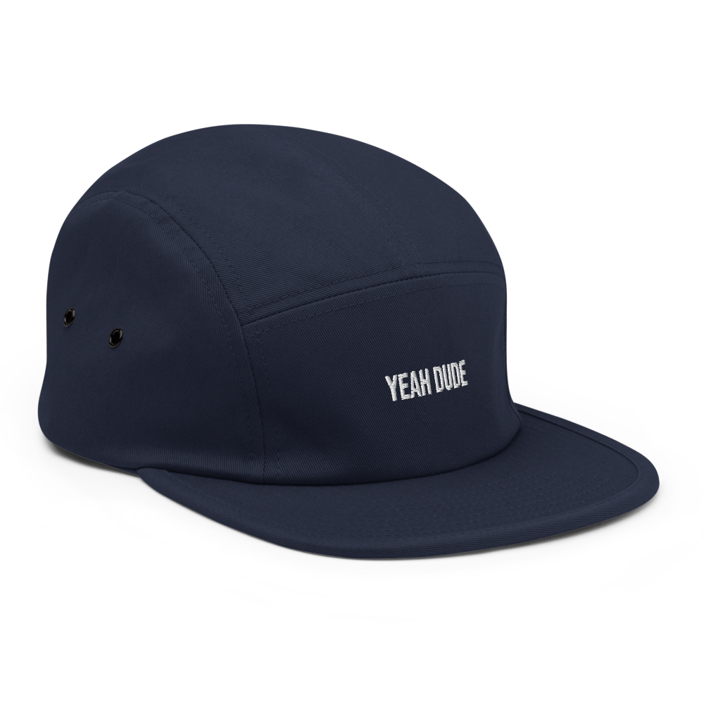 Yeah Dude Five Panel Hat - Navy - - Just Another Cap Store